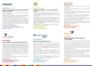 Business development programme experts flyer inner pages